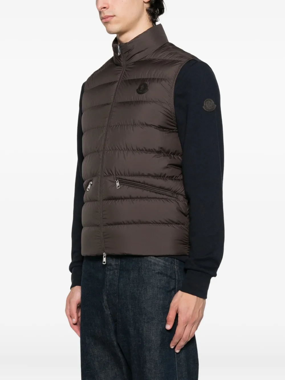 Moncler quilted down gilet Bruin