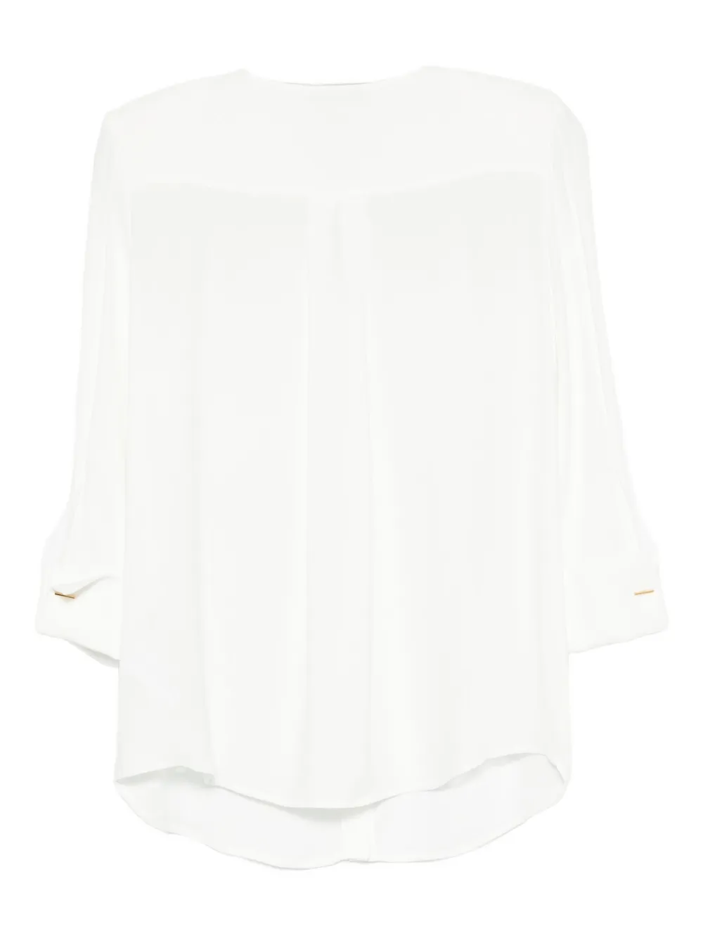 Elisabetta Franchi pocket-detail three-quarter sleeve shirt Wit