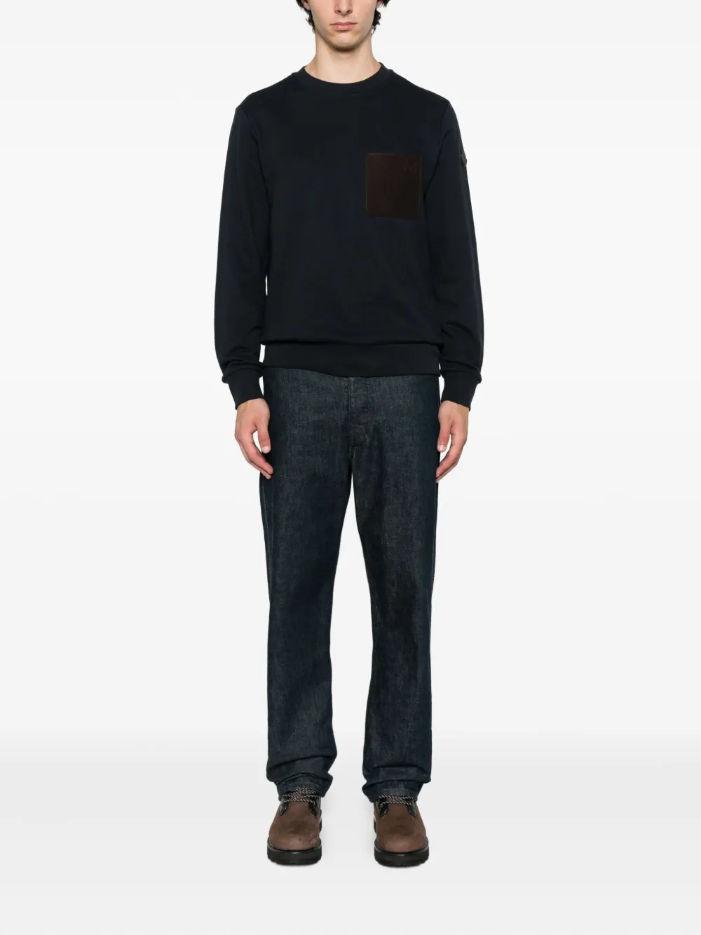 Moncler patch-pocket sweatshirt Blauw