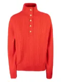 A.P.C. Thea cable-knit button sweater - Red