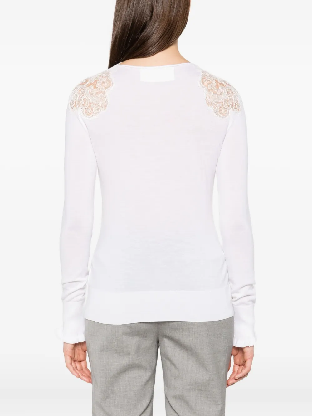 Ermanno Scervino Blouse met kanten detail Wit