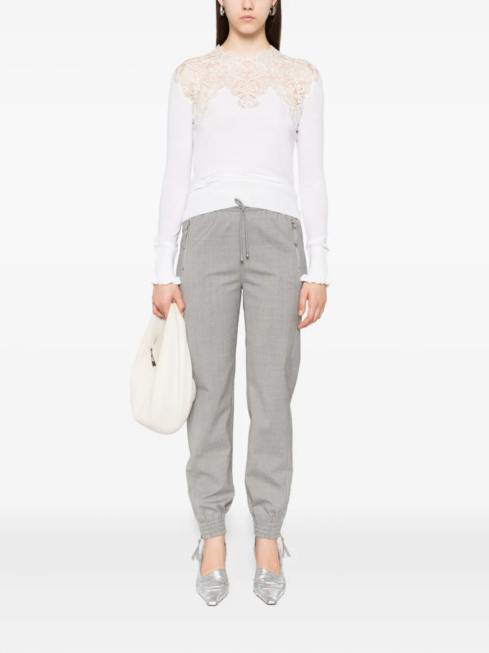 Ermanno Scervino Blouse met kanten detail Wit