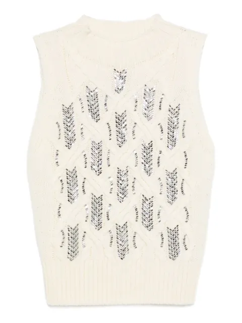 Ermanno Scervino rhinestone-embellished sleeveless top