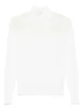 Ermanno Scervino lace-insert high-neck sweater - White