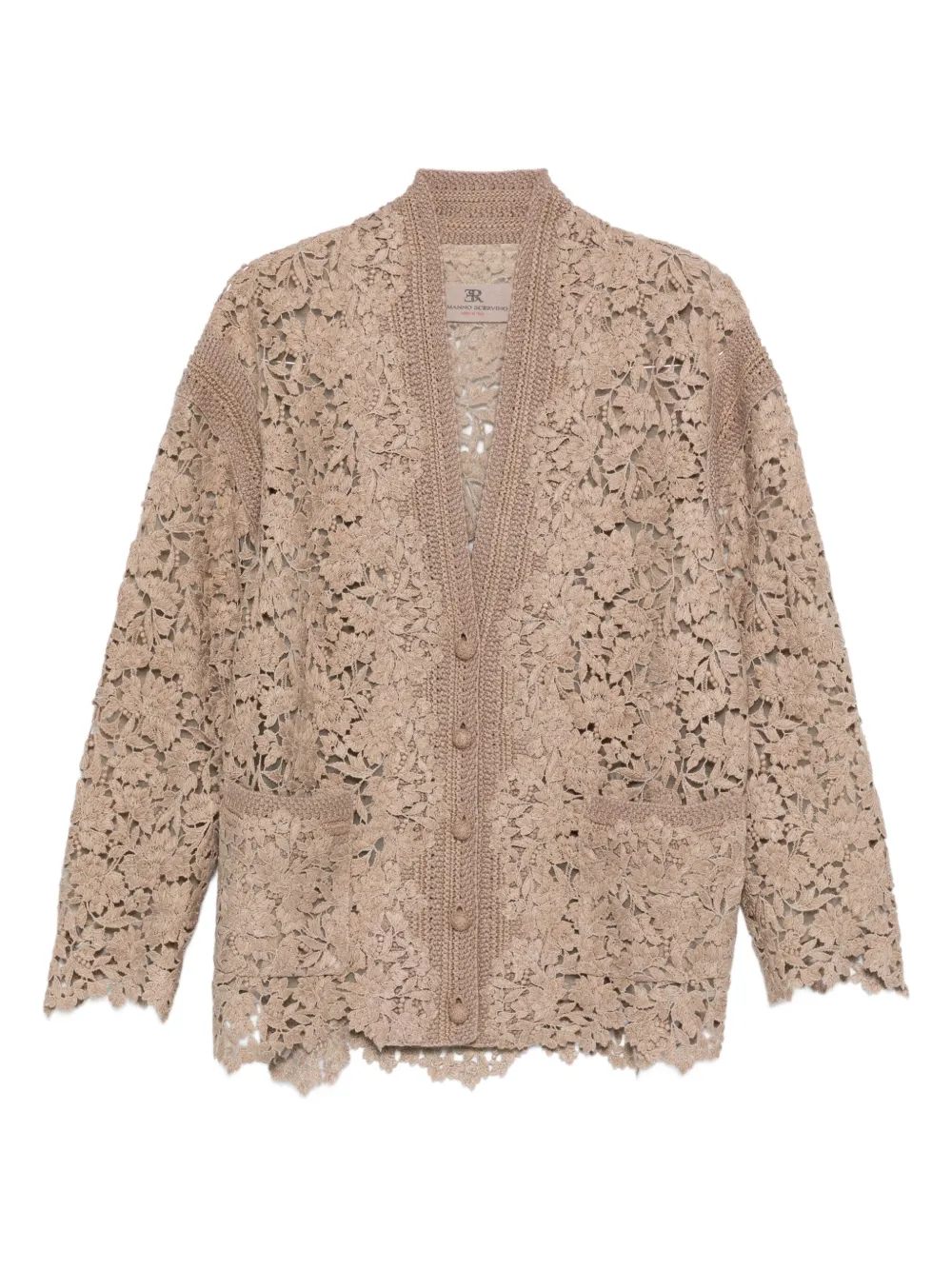 Ermanno Scervino floral-lace cardigan Beige