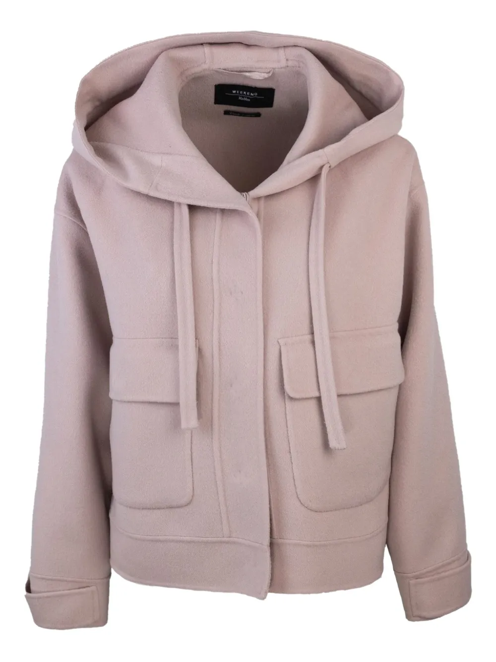 Weekend Max Mara Gary hooded patch-pocket jacket Roze