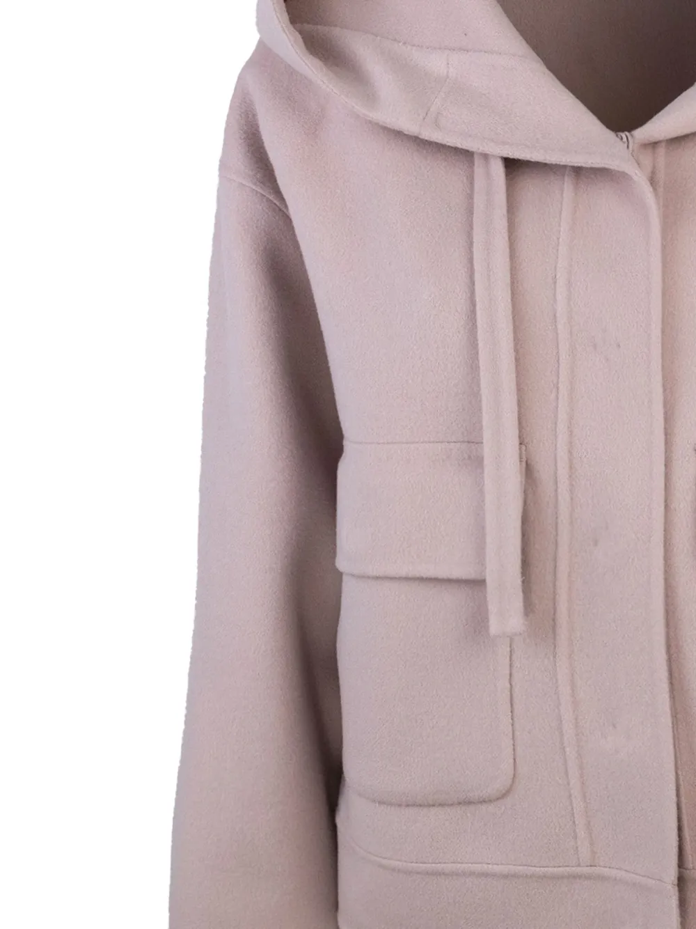 Weekend Max Mara Gary hooded patch-pocket jacket Roze