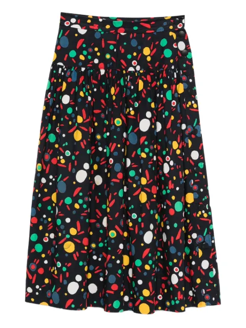Saint Laurent Pre-Owned 1980s printed cotton skirt