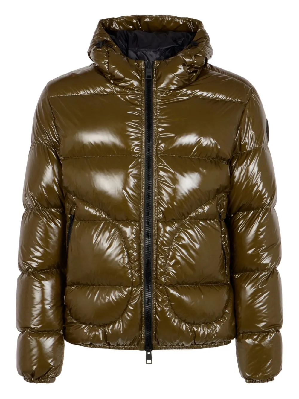 Herno Gevoerd jack met capuchon Groen