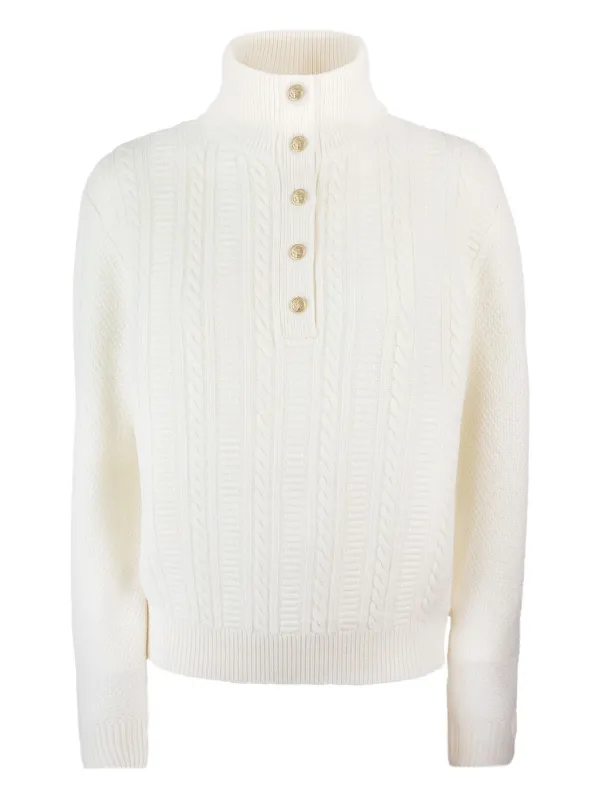 A.P.C. Thea ケーブルニット セーター | ホワイト | FARFETCH JP