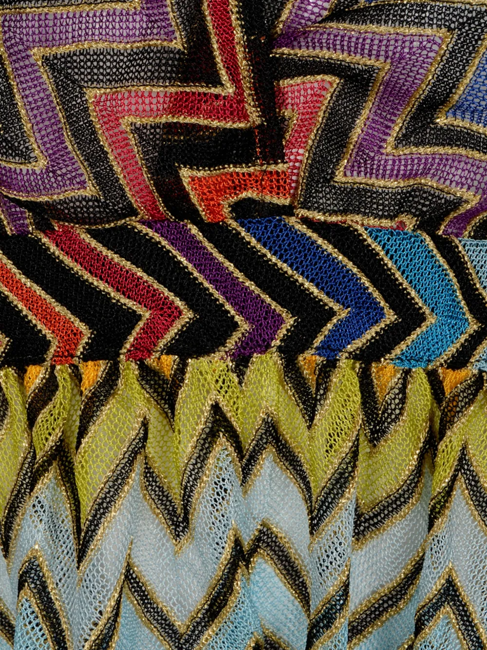 Missoni Jumpsuit met halternek en zigzag-print Geel