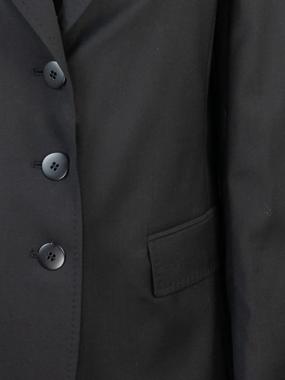 Max Mara single-breasted wool blazer Zwart
