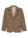 Celine Pre-Owned 1970s checked wool blazer - Brown