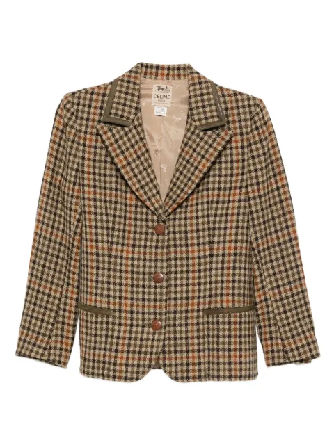 Céline Pre-Owned 1970s checked wool blazer