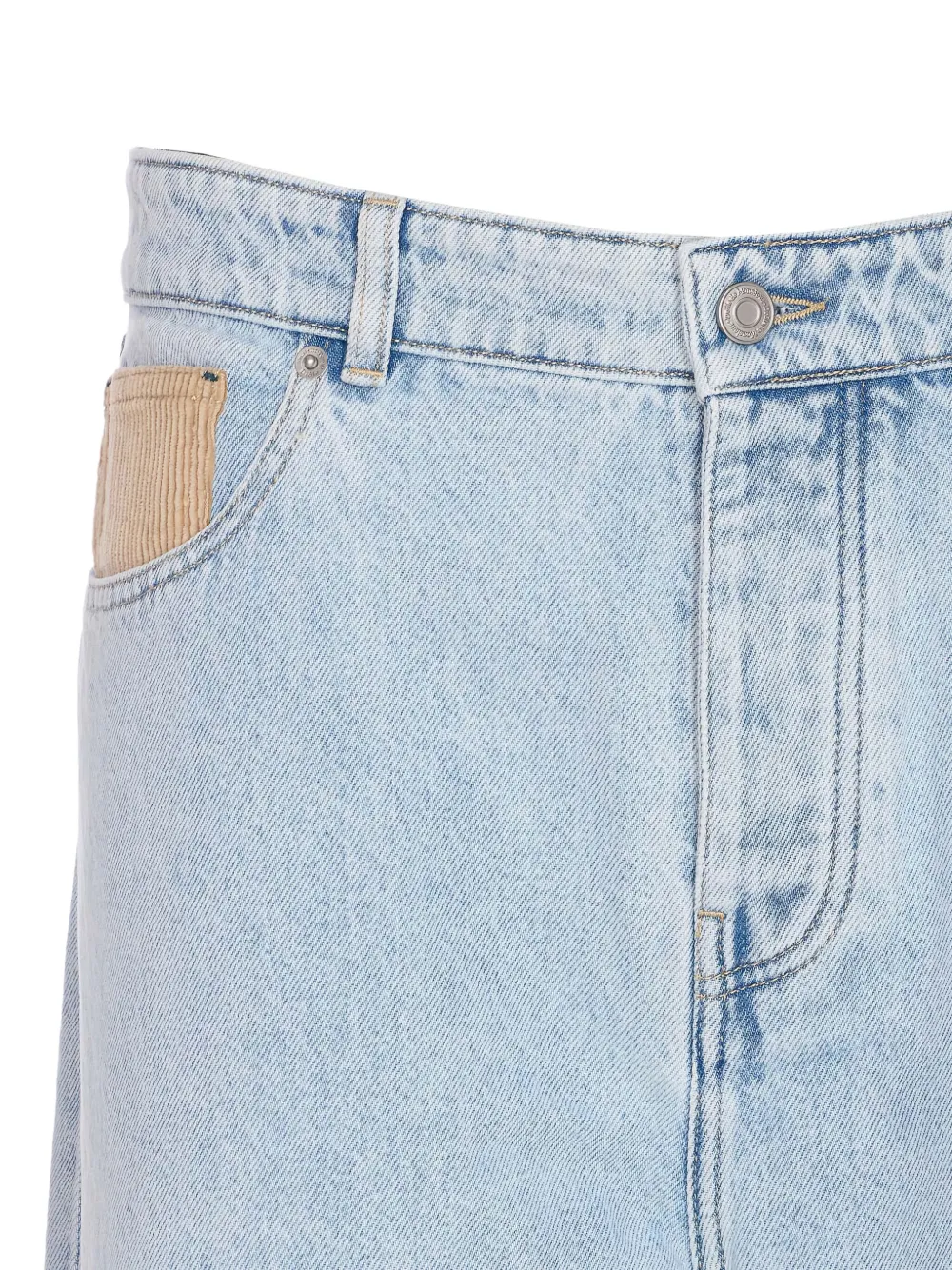 Drôle De Monsieur Jeans met ribfluwelen zak Blauw