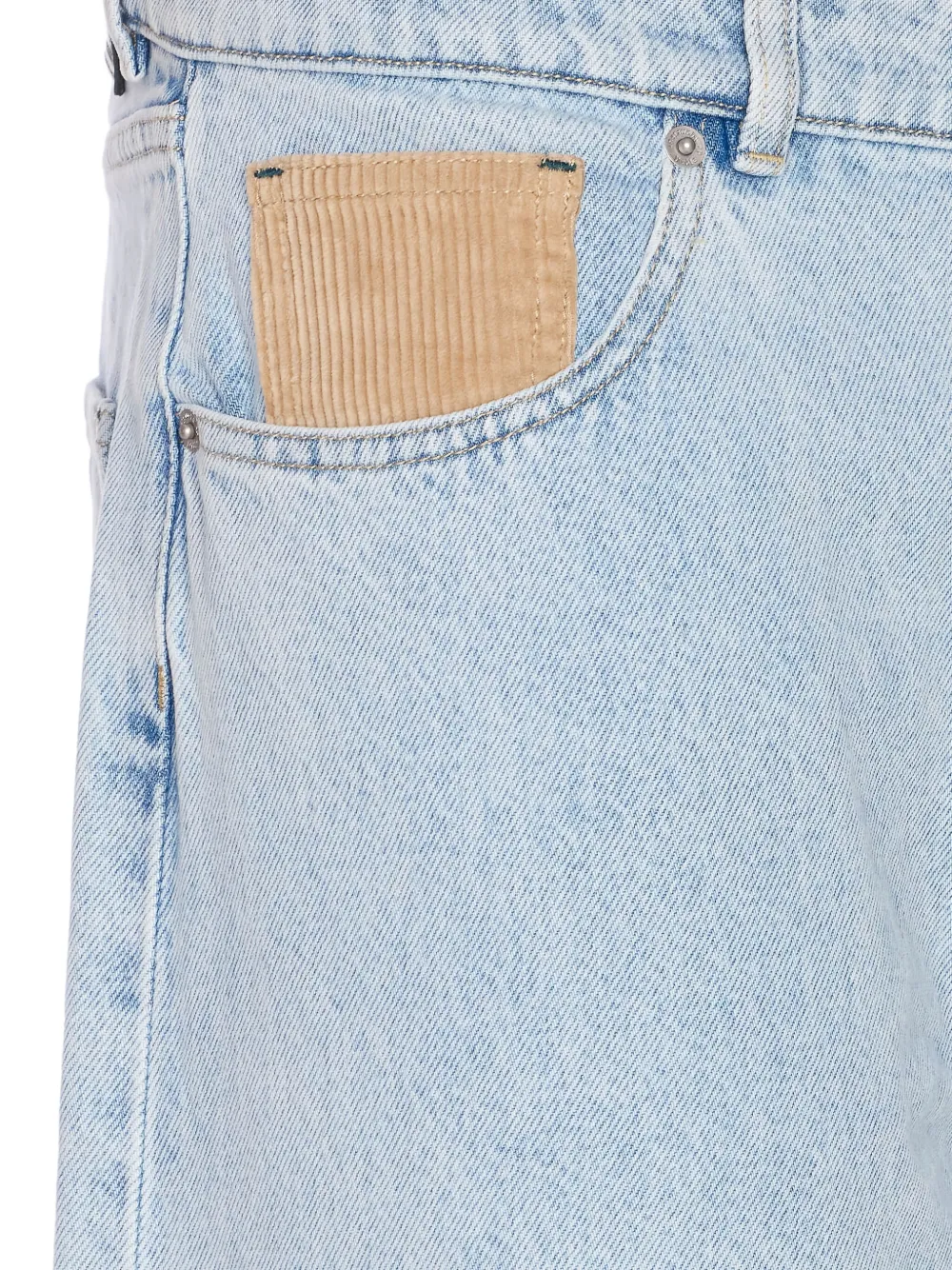Drôle De Monsieur Jeans met ribfluwelen zak Blauw