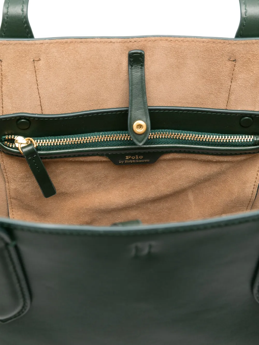 Polo Ralph Lauren leather buckle-detail tote bag Groen