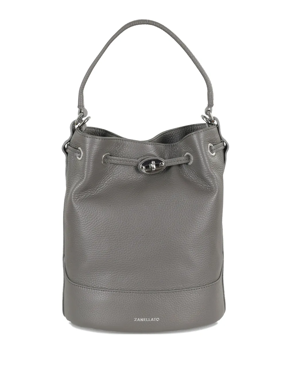 Zanellato logo-print bucket bag Grijs
