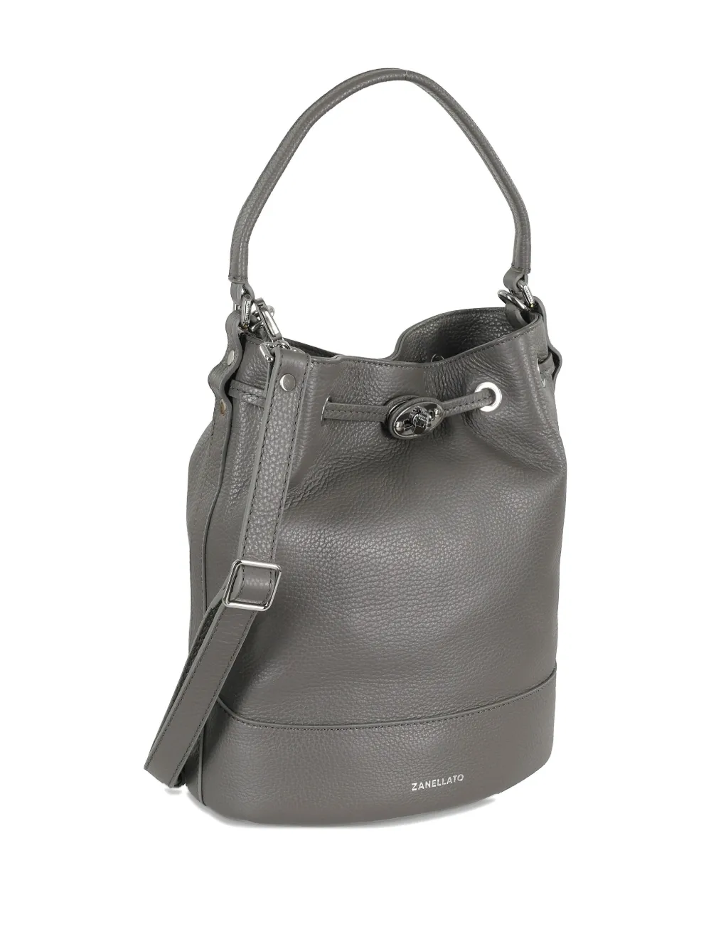 Zanellato logo-print bucket bag Grijs