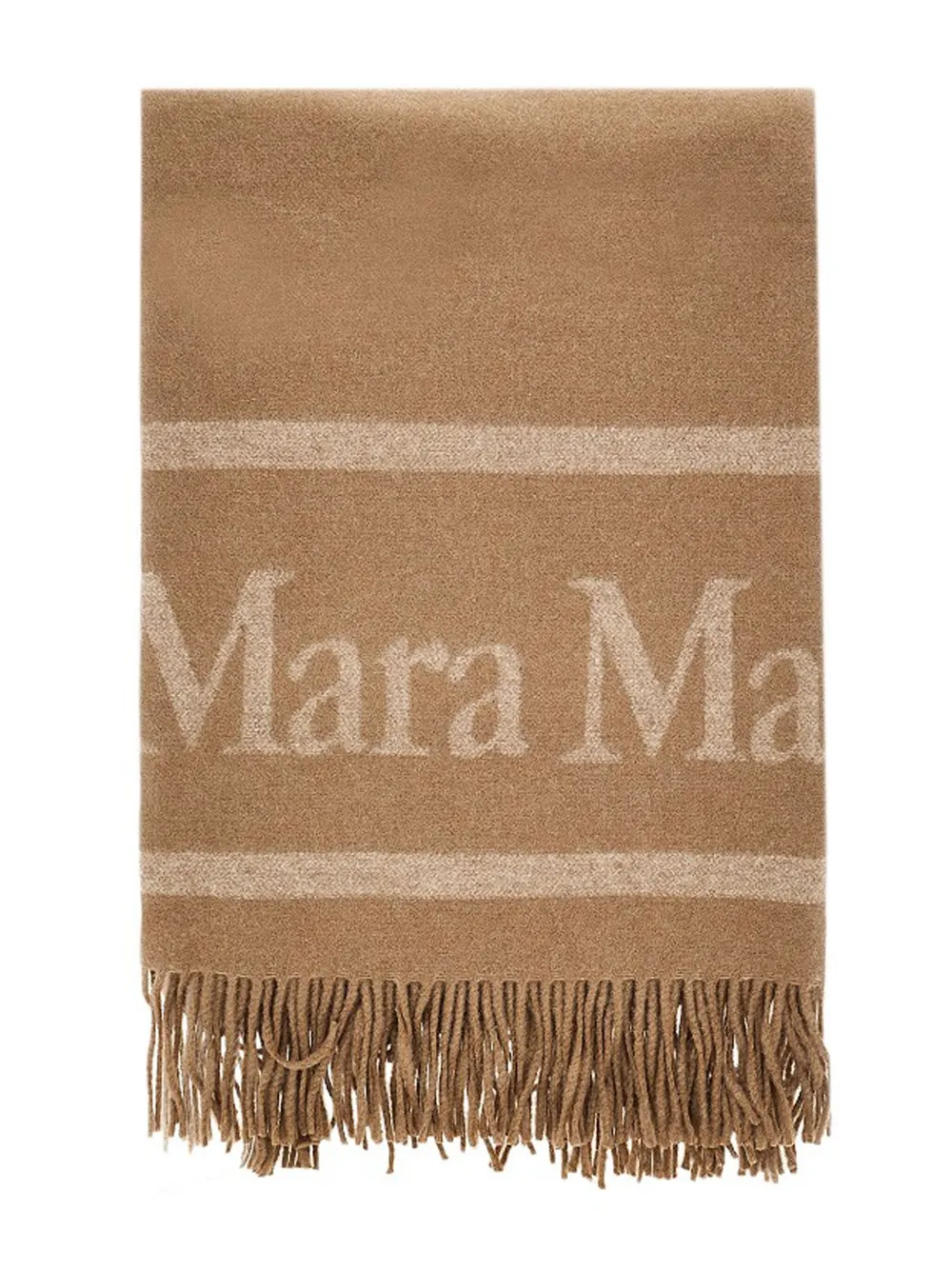 Max Mara Sjaal met franje Beige