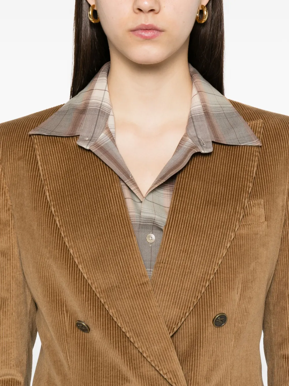 ETRO Blazer met dubbele rij knopen Bruin