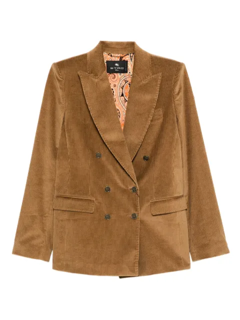 ETRO corduroy double-breasted blazer