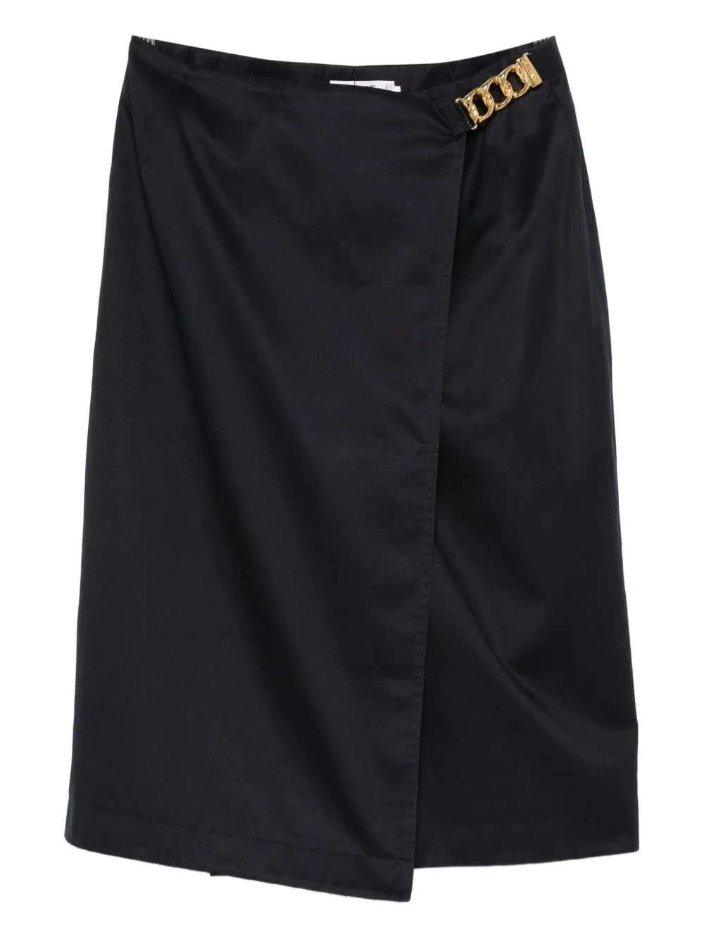 Céline Pre-Owned 1990s wrapped cotton midi skirt - ブルー Céline Pre-Owned 1990s wrapped cotton midi skirt - ブルー