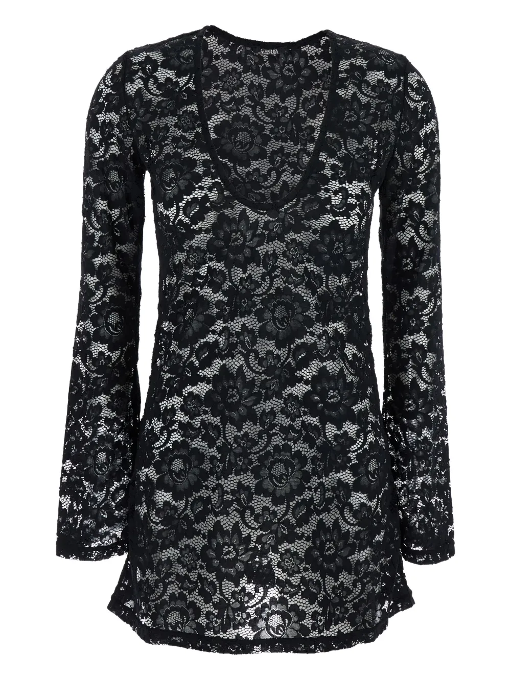 VENUJA floral-lace mini dress | Black | Image 1
