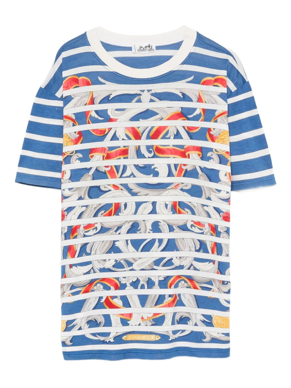 Hermès Pre-Owned 2010s striped T-shirt - ブルー Hermès Pre-Owned 2010s striped T-shirt - ブルー