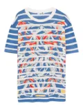 Hermès Pre-Owned 2010s striped T-shirt - Blue