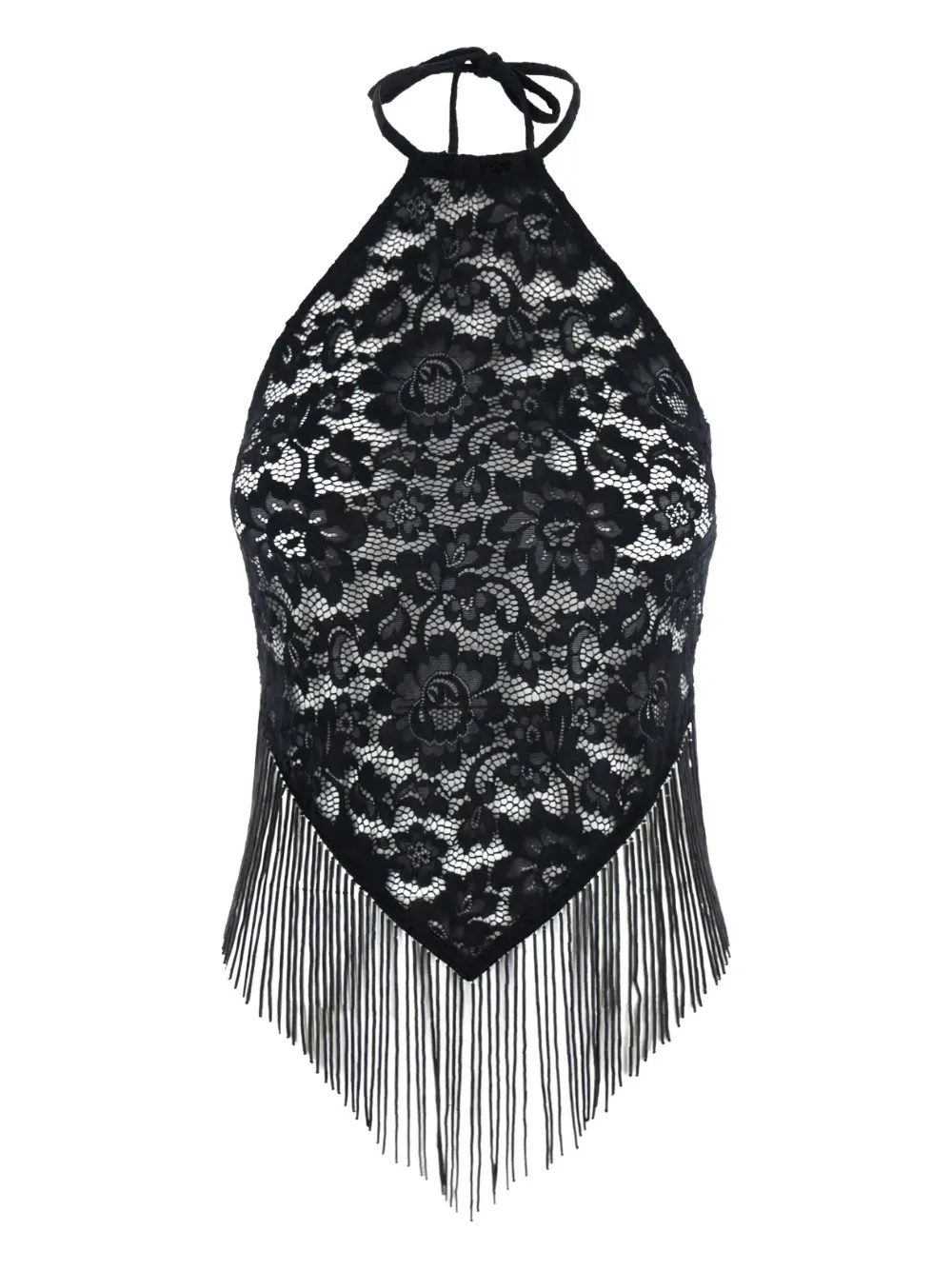 VENUJA Pantaloni in pizzo a fiori - Nero