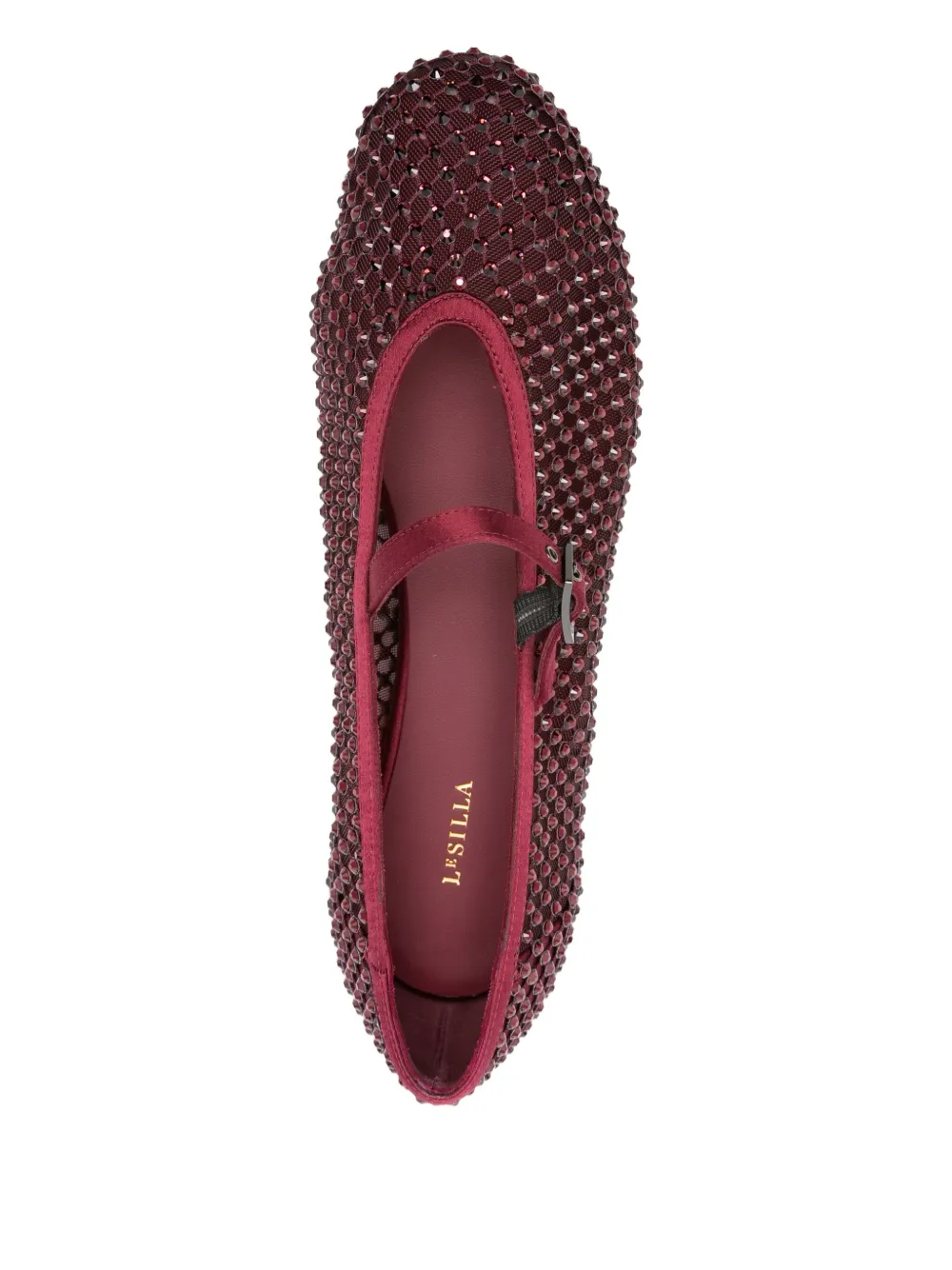 Le Silla Gilda crystal-embellished ballet flats Rood