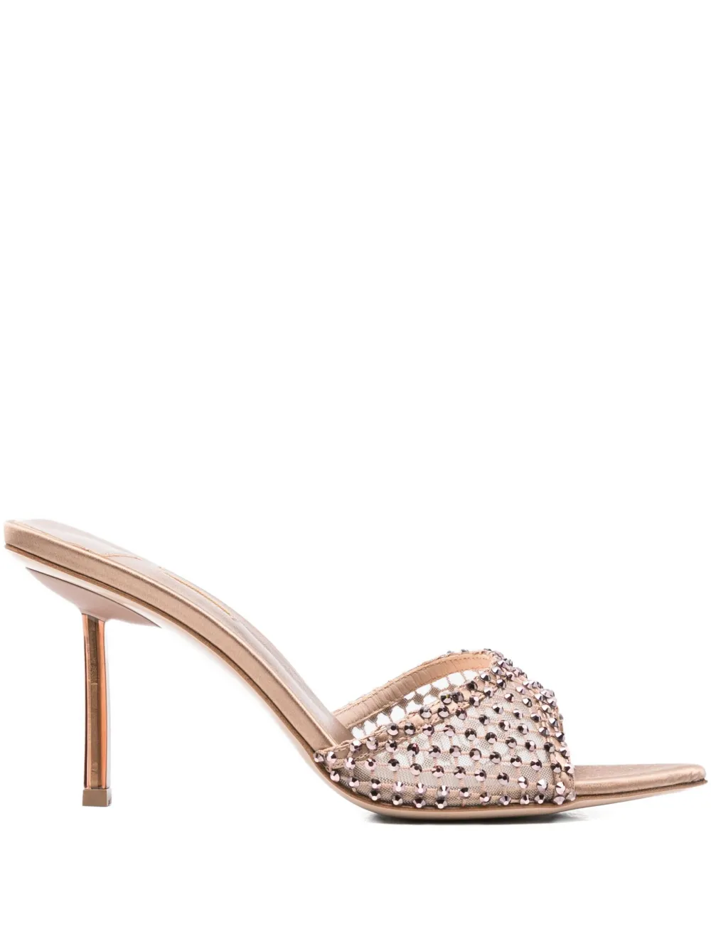 Le Silla 80mm embellished pointed-toe heeled sandals Neutrals
