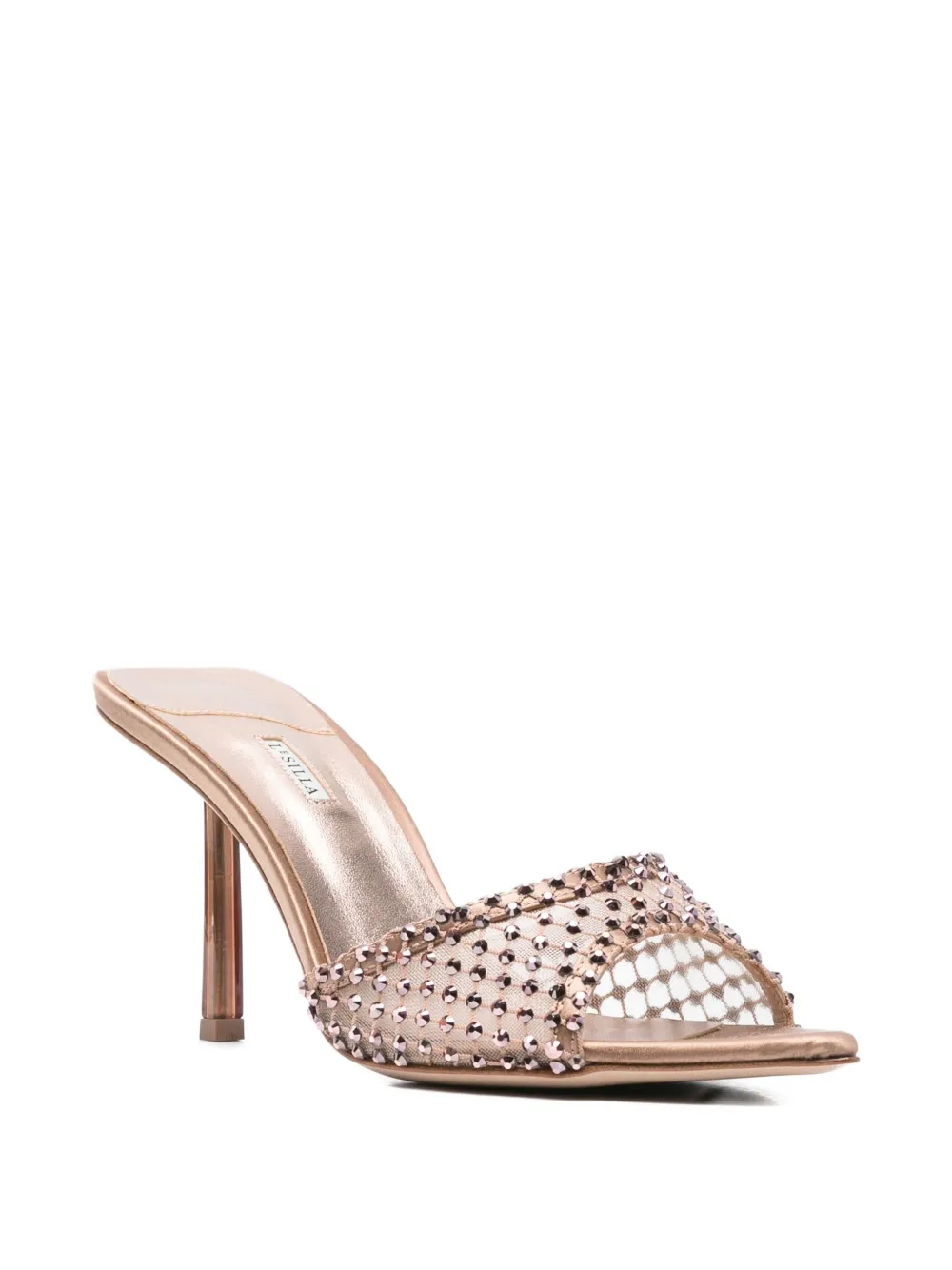 Le Silla 80mm embellished pointed-toe heeled sandals Neutrals