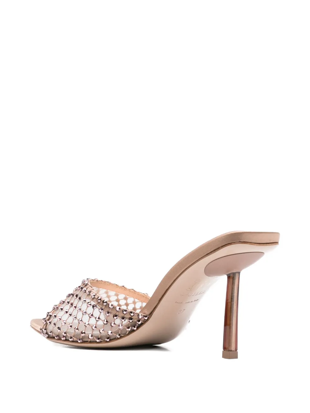 Le Silla 80mm embellished pointed-toe heeled sandals Neutrals