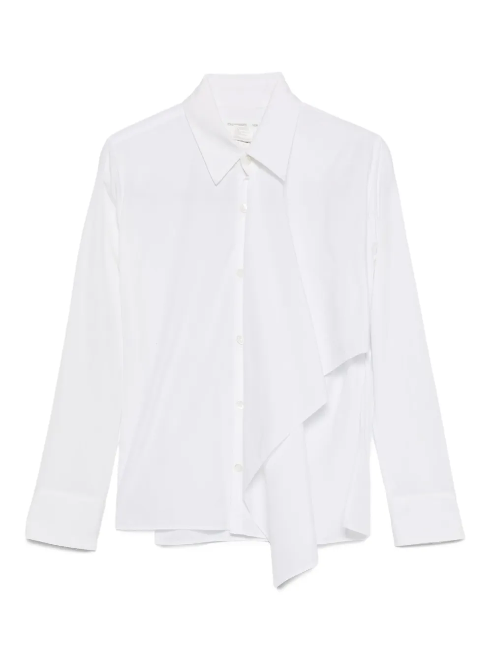 Yohji Yamamoto Pre-Owned 2000s drape-detail shirt | White | Image 1