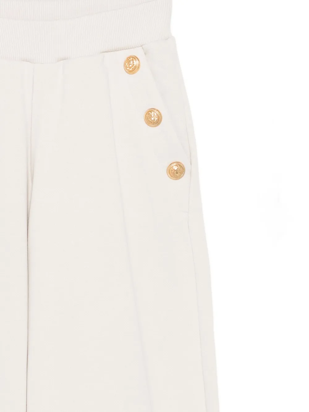 Balmain Kids Broek met knoopdetails Beige