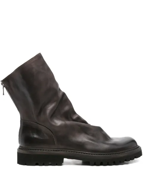Shoto leather zip-fastening boots