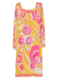 PUCCI Pre-Owned 1960s swirl-print silk dress - Yellow