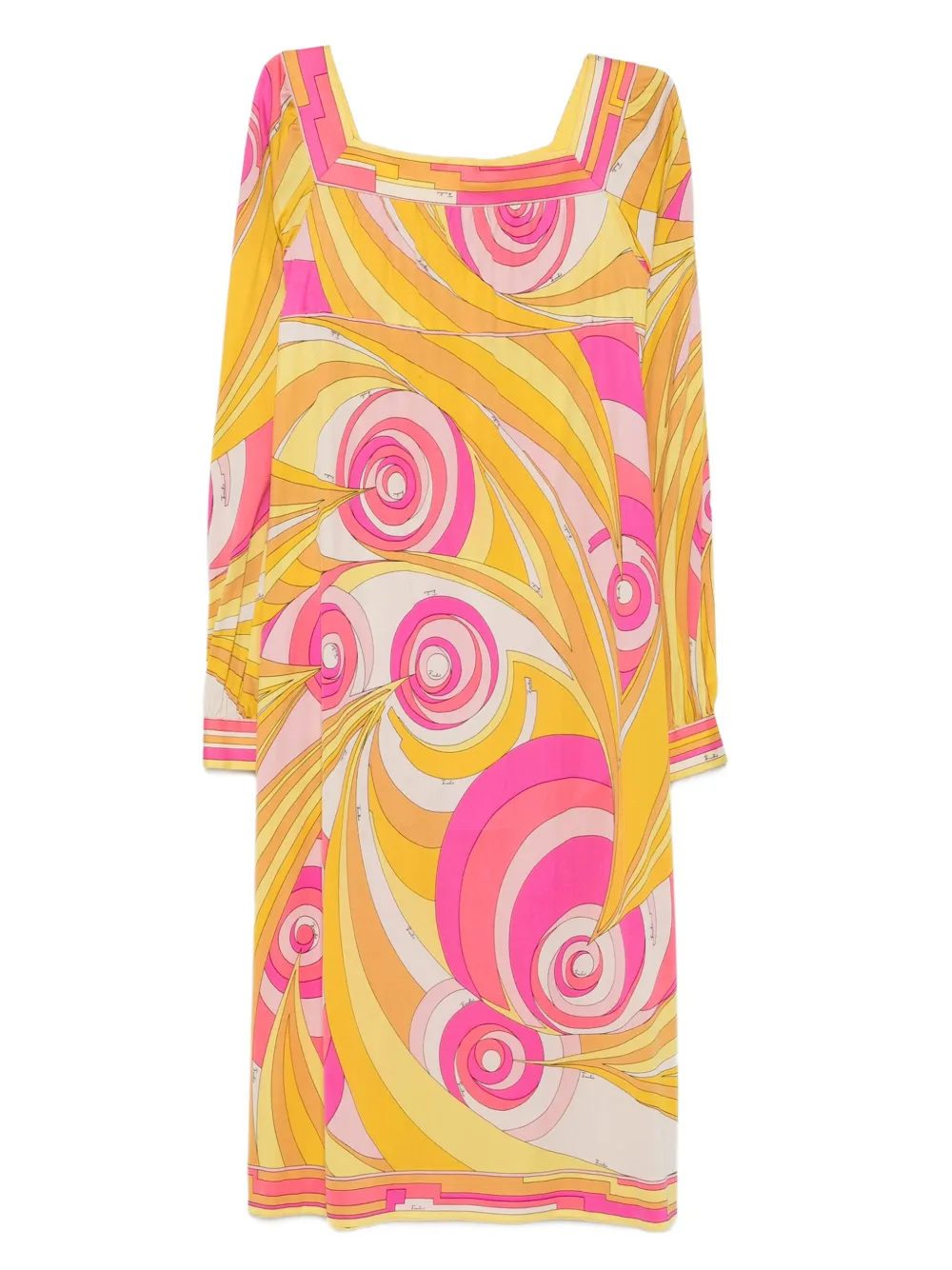PUCCI Pre-Owned 1960s zijden jurk met print - Geel
