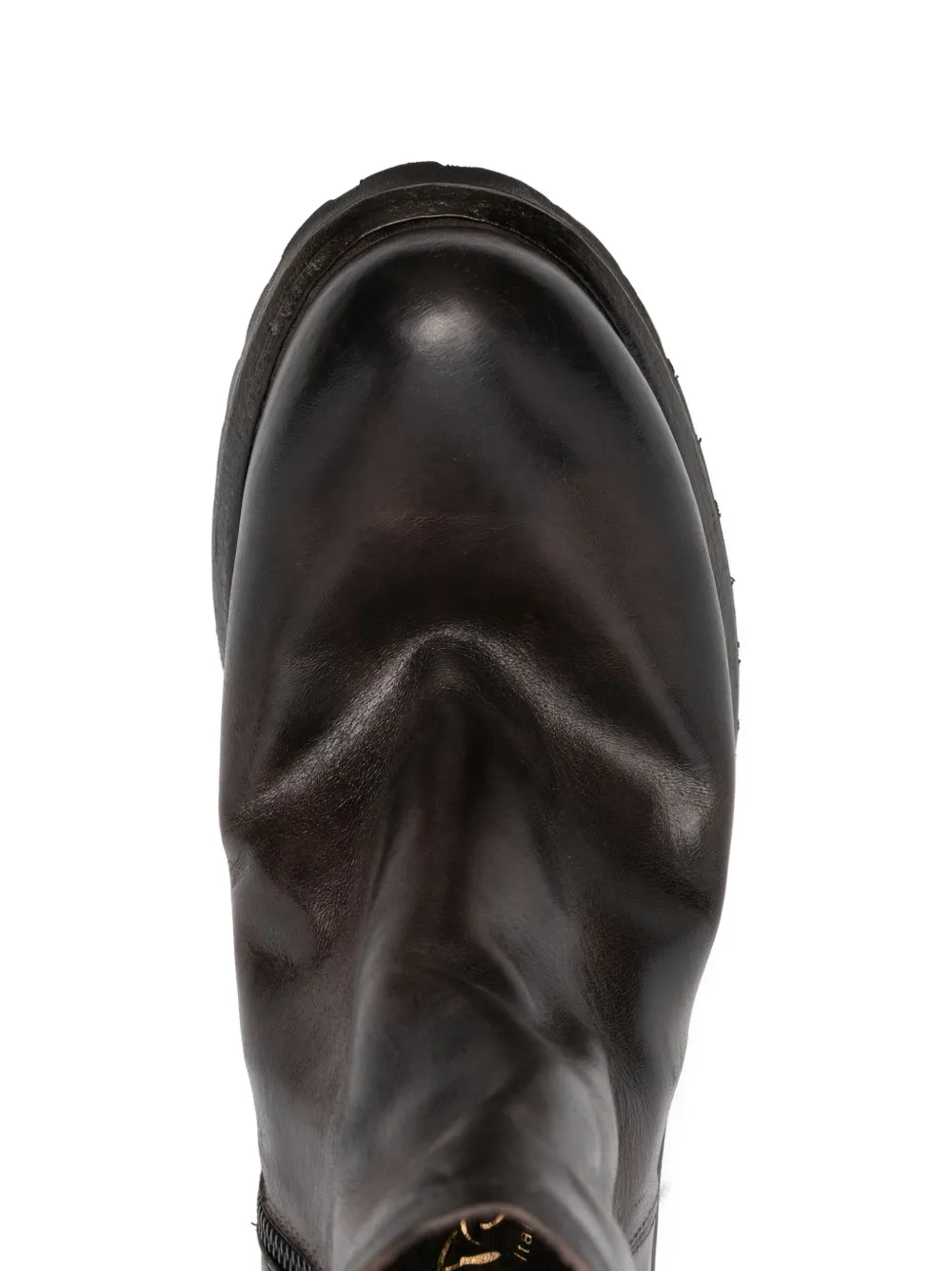 Shoto leather zip boots Brown