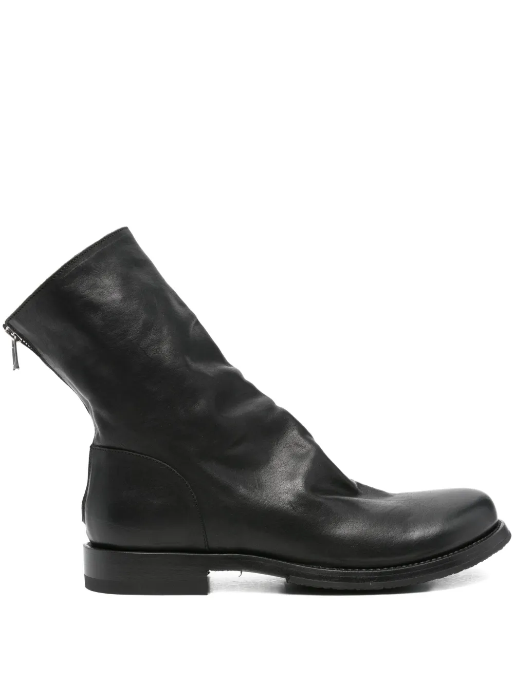 Shoto side-zip leather boots Black