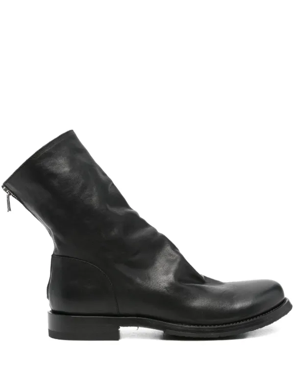 Shoto side-zip Leather Boots Black FARFETCH IN