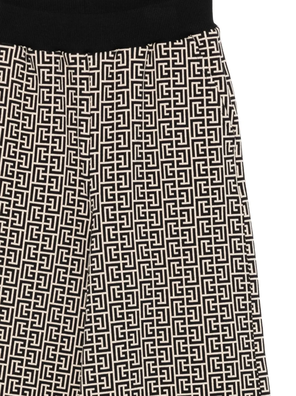 Balmain Kids Broek met monogram-print Beige