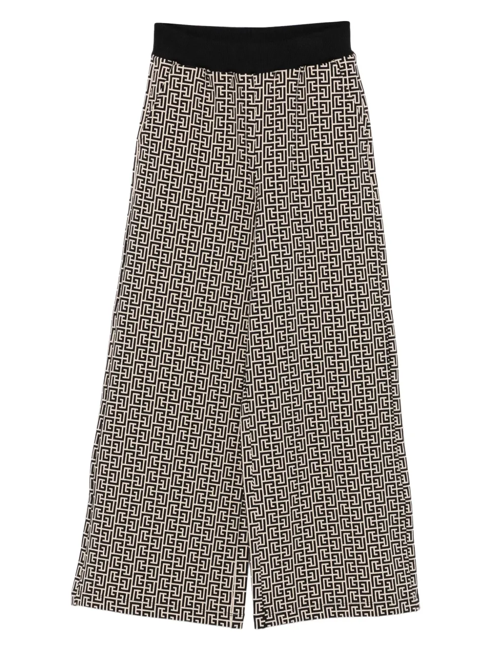 Balmain Kids Broek met monogram-print Beige