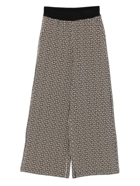 Balmain Kids monogram-pattern trousers