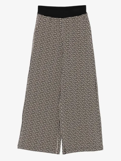 Balmain Kids monogram-pattern trousers