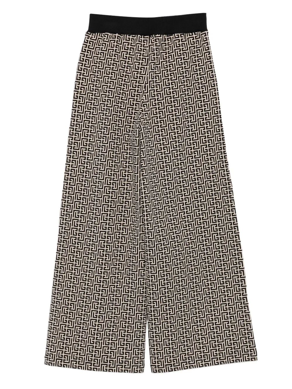 Balmain Kids Broek met monogram-print Beige