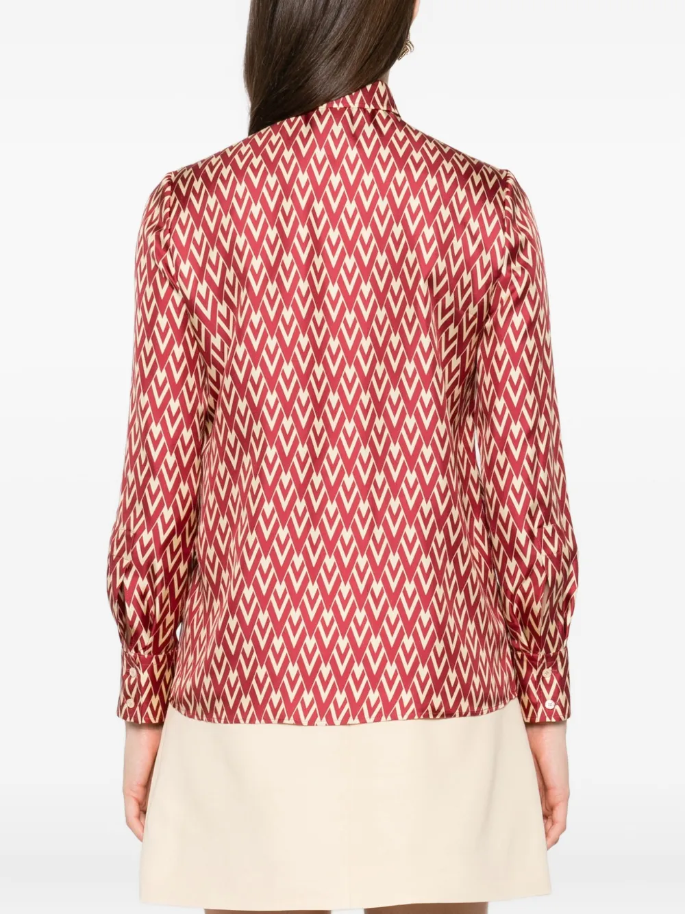 Valentino Garavani blouse met geometrische print Rood
