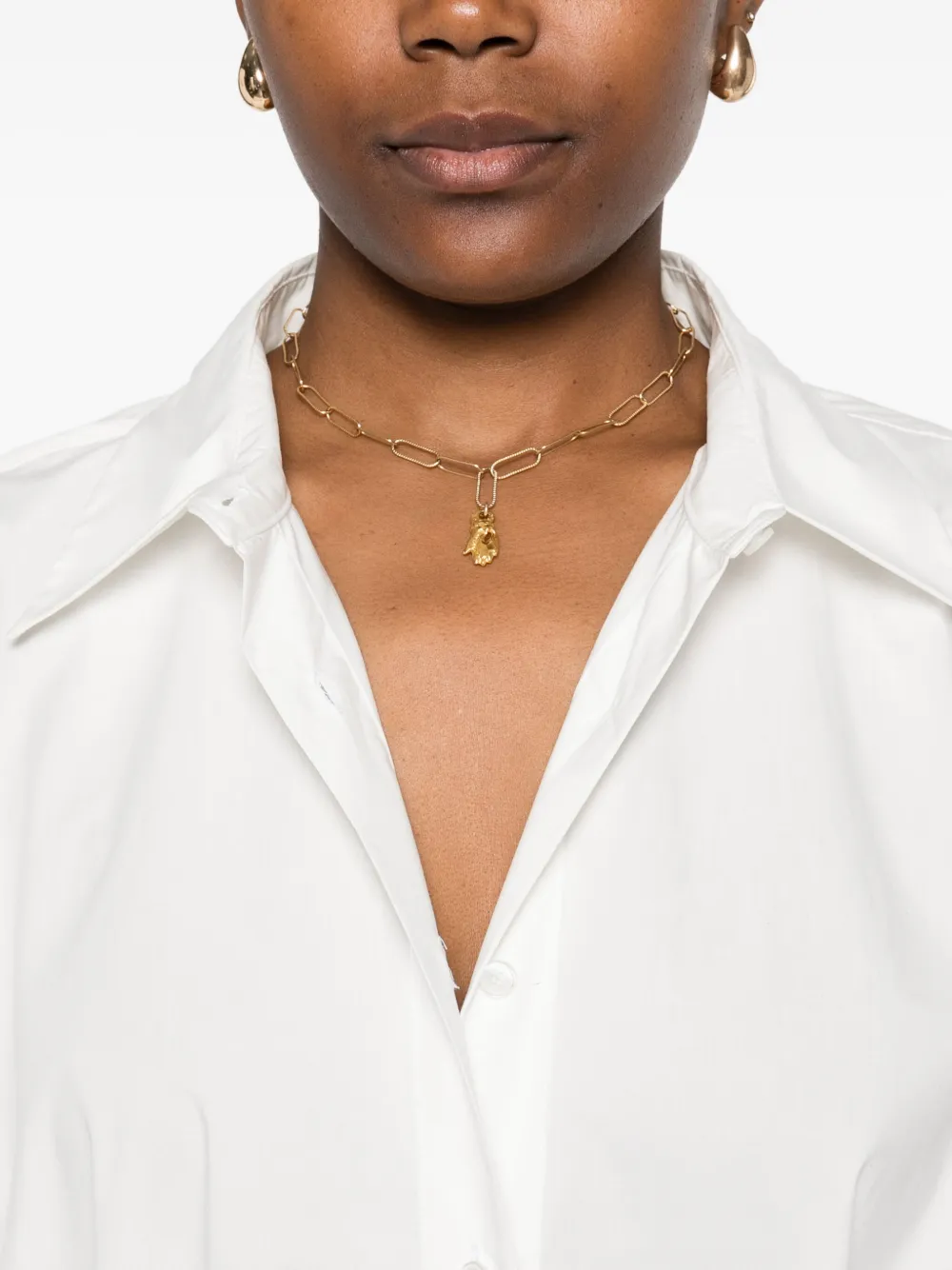AGOLDE Katoenen blouse Wit